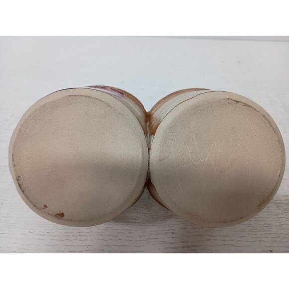 VTG Studio Pottery Stoneware Appetizer Dish With Handle Handmade Divided Signed - Picture 9 of 12